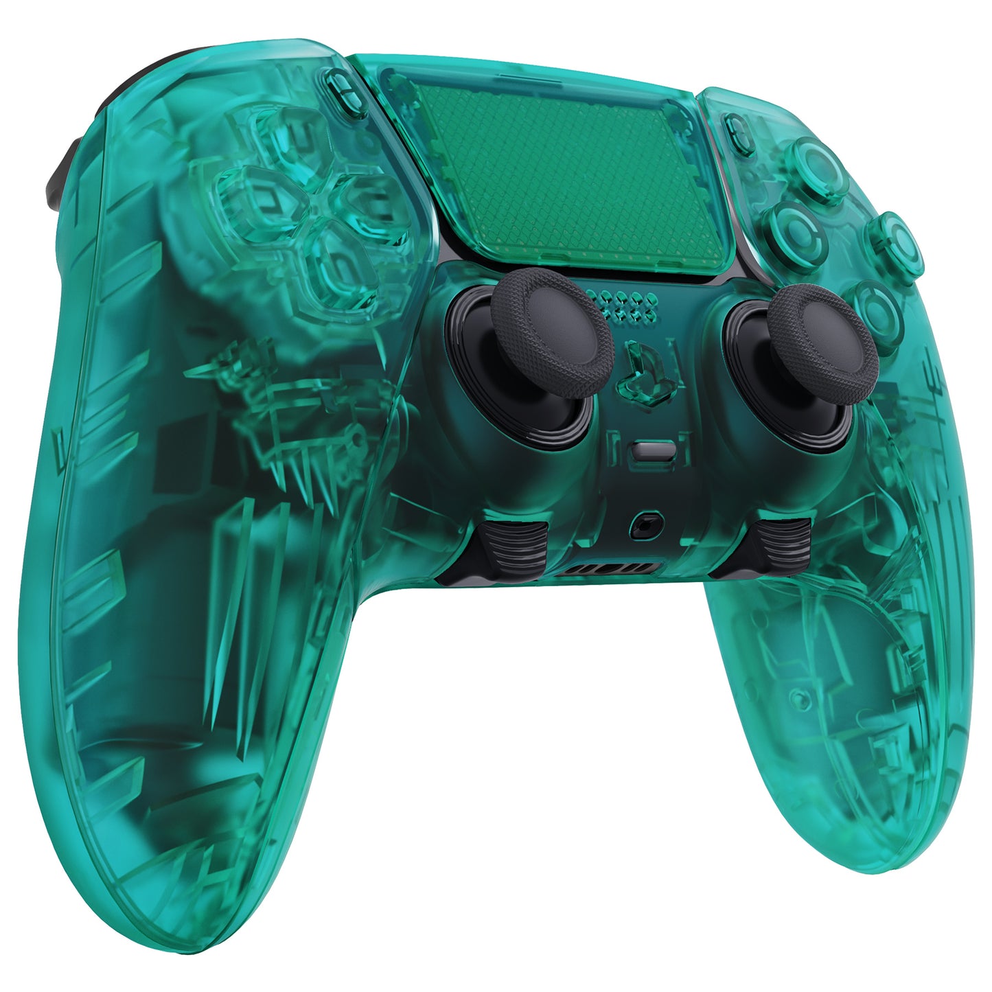 eXtremeRate Replacement Full Set Shells with Buttons Compatible with PS5 Edge Controller - Emerald Green