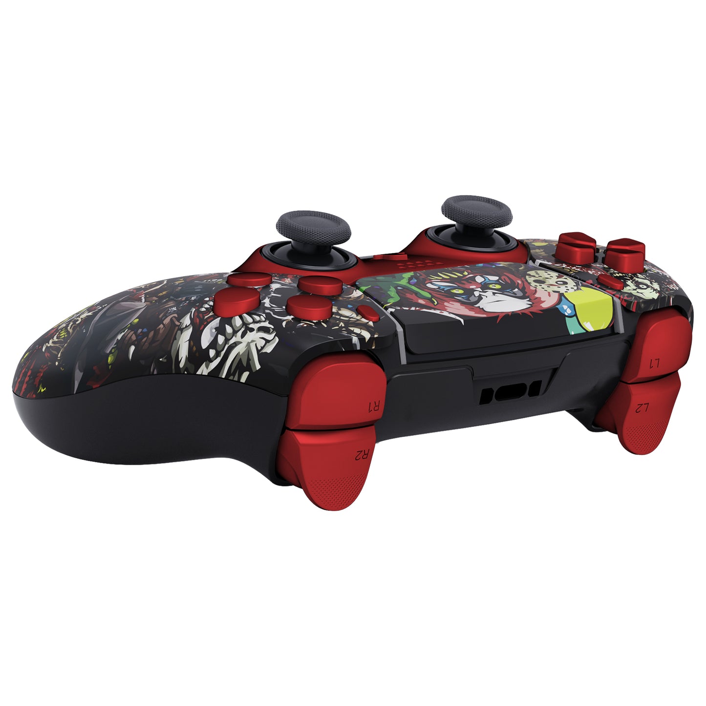 eXtremeRate Replacement Full Set Shells with Buttons Compatible with PS5 Edge Controller - Scary Party