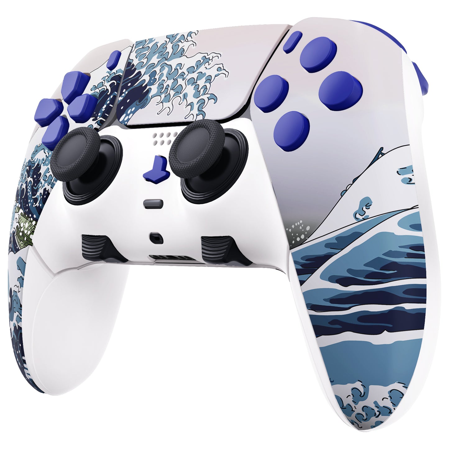 eXtremeRate Replacement Full Set Shells with Buttons Compatible with PS5 Edge Controller - The Great Wave eXtremeRate