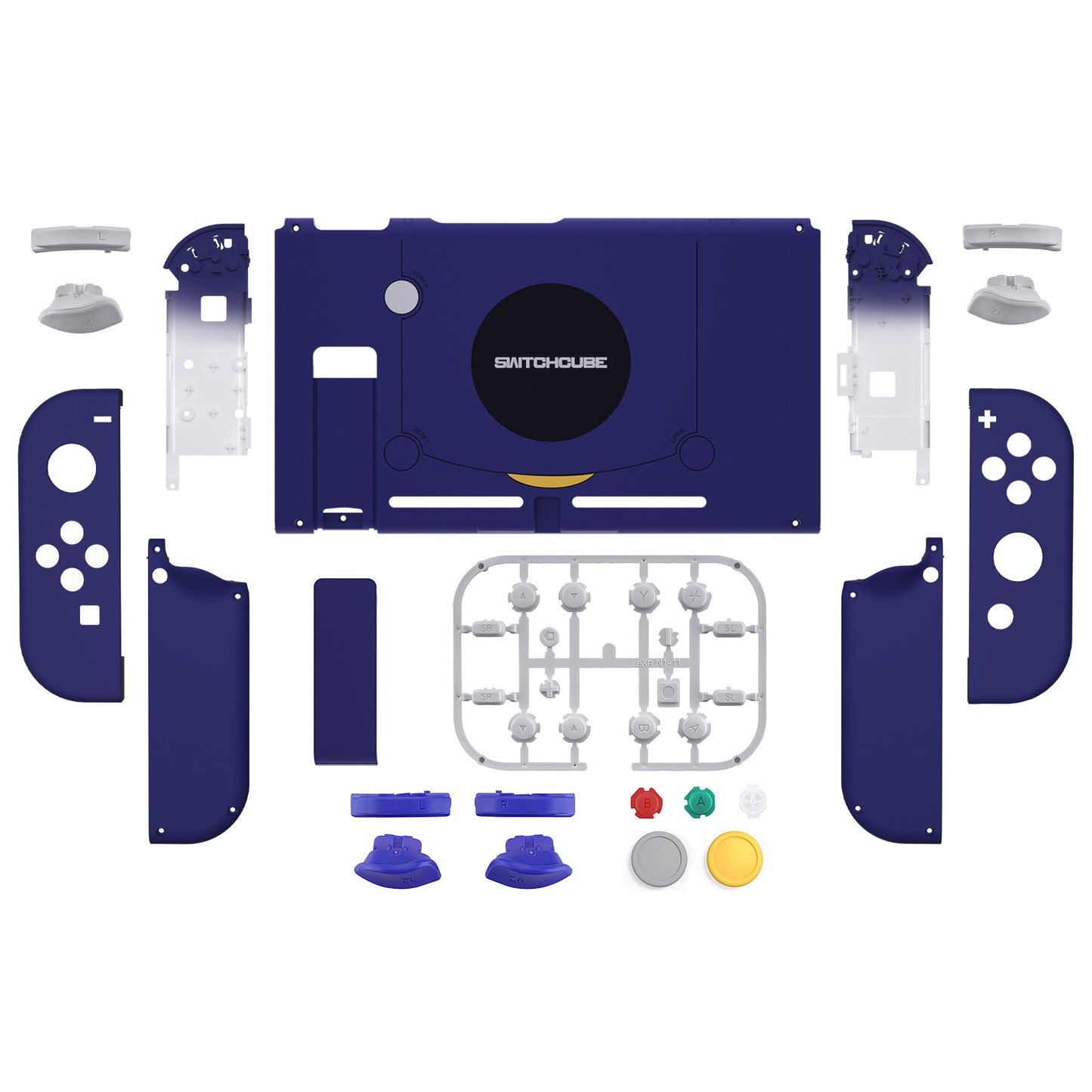 eXtremeRate Replacement Full Set Shells with Buttons for Nintendo Switch - Classic SwitchCube Style