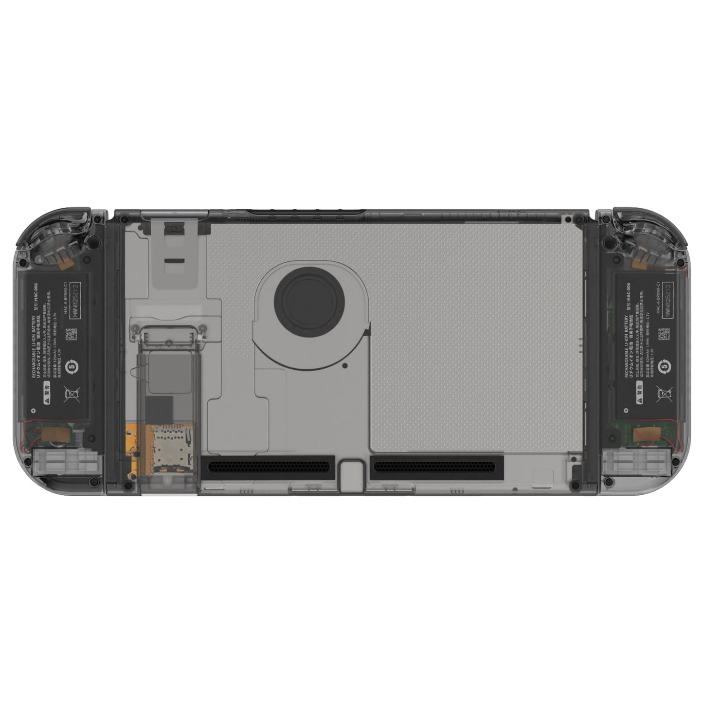 eXtremeRate Replacement Full Set Shells with Buttons for Nintendo Switch - Crystal Clear Black