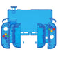 eXtremeRate Replacement Full Set Shells with Buttons for Nintendo Switch - Crystal Clear Blue eXtremeRate