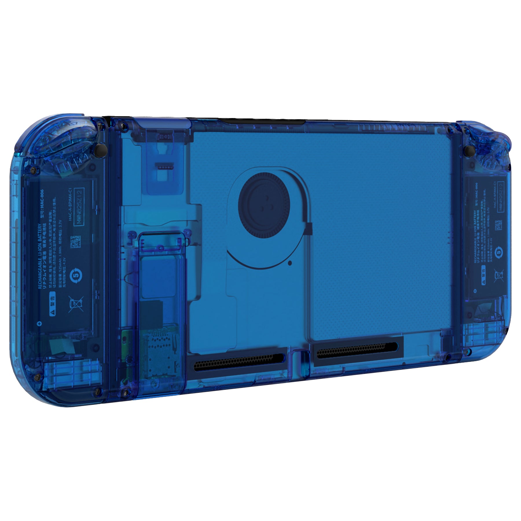 eXtremeRate Replacement Full Set Shells with Buttons for Nintendo Switch - Crystal Clear Blue eXtremeRate