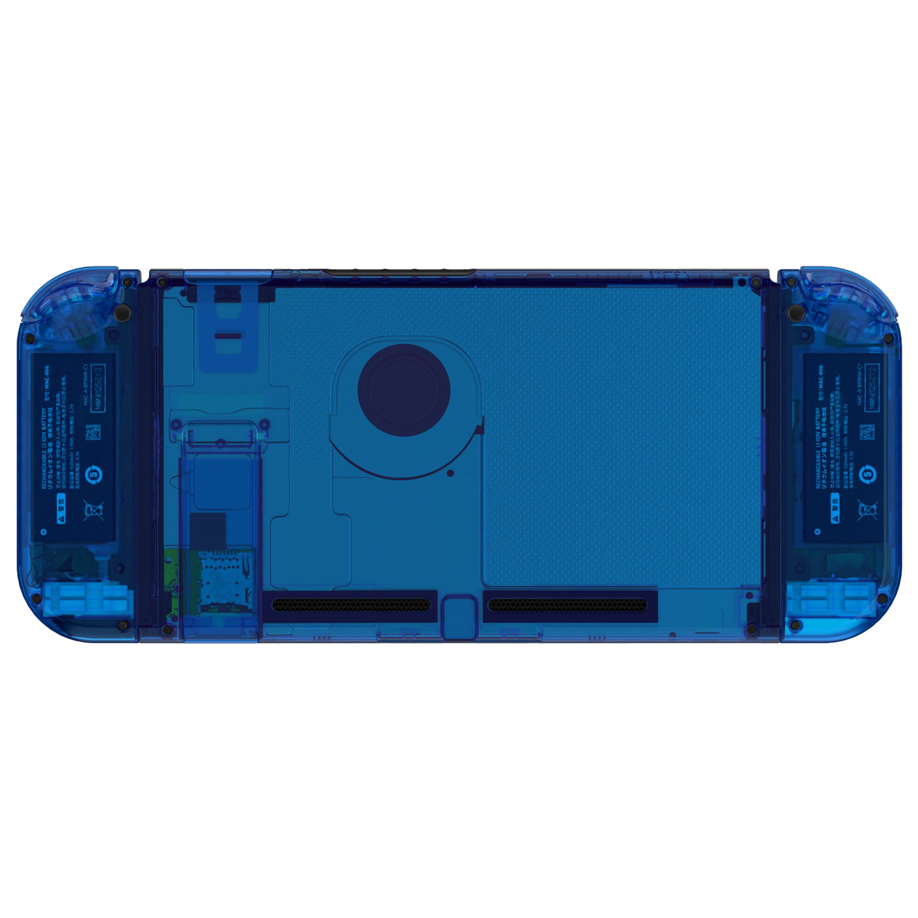 eXtremeRate Replacement Full Set Shells with Buttons for Nintendo Switch - Crystal Clear Blue eXtremeRate