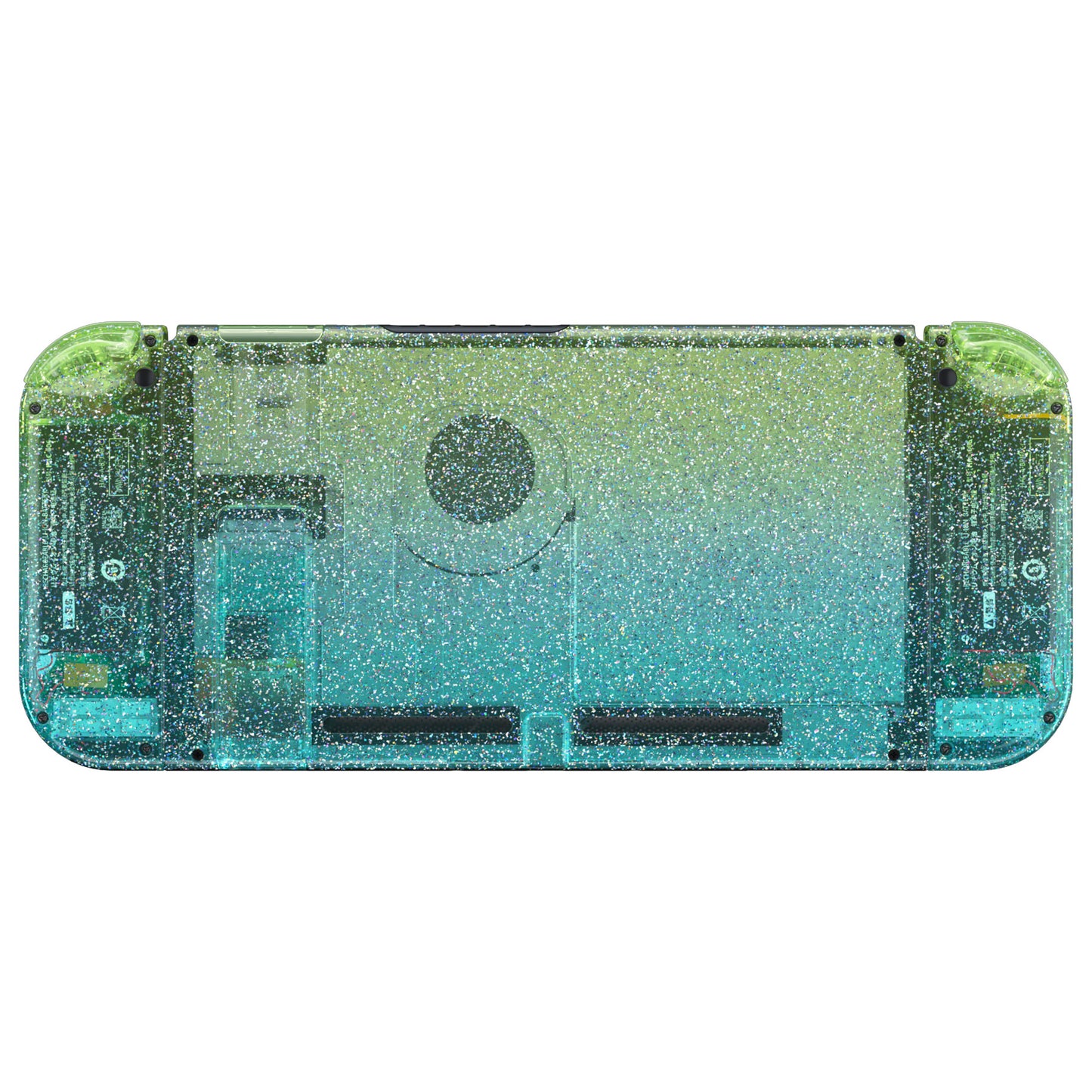 eXtremeRate Replacement Full Set Shells with Buttons for Nintendo Switch - Gradient Translucent Green Blue eXtremeRate