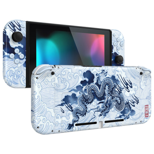 eXtremeRate Replacement Full Set Shells with Buttons for Nintendo Switch - Porcelain Dragon