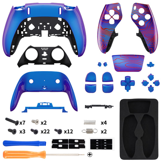 eXtremeRate Replacement Full Set Shells with Buttons Compatible with PS5 Edge Controller - Damascuscamo eXtremeRate