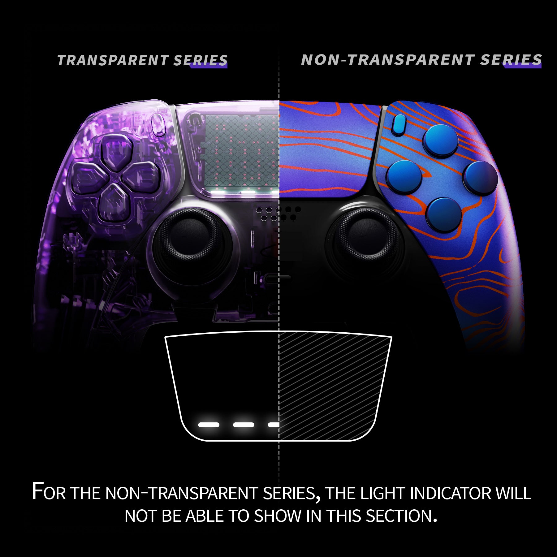 eXtremeRate Replacement Full Set Shells with Buttons Compatible with PS5 Edge Controller - Damascuscamo eXtremeRate