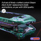 eXtremeRate Replacement Full Set Shell with Buttons for Steam Deck OLED - Clear Emerald Green