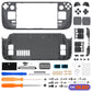 eXtremeRate Replacement Full Set Shell with Buttons for Steam Deck OLED - Clear Slate Black