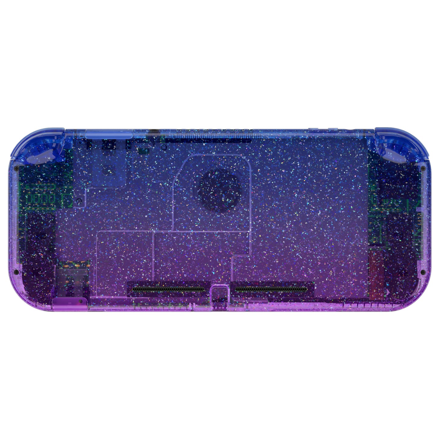 eXtremeRate Replacement Housing Shell for with Screen Protector for Nintendo Switch Lite - Glitter Gradient Translucent Bluebell eXtremeRate