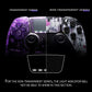 eXtremeRate Replacement Left Right Front Housing Shell with Touchpad Compatible with PS5 Edge Controller - Lovely Punky Bunny