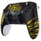 eXtremeRate Replacement Left Right Front Housing Shell with Touchpad Compatible with PS5 Edge Controller - The Great GOLDEN Wave Off Kanagawa - Black