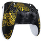 eXtremeRate Replacement Left Right Front Housing Shell with Touchpad Compatible with PS5 Edge Controller - The Great GOLDEN Wave Off Kanagawa - Black