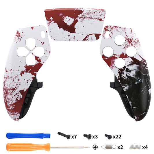 eXtremeRate Replacement Left Right Front Housing Shell with Touchpad Compatible with PS5 Edge Controller - Blood Zombie