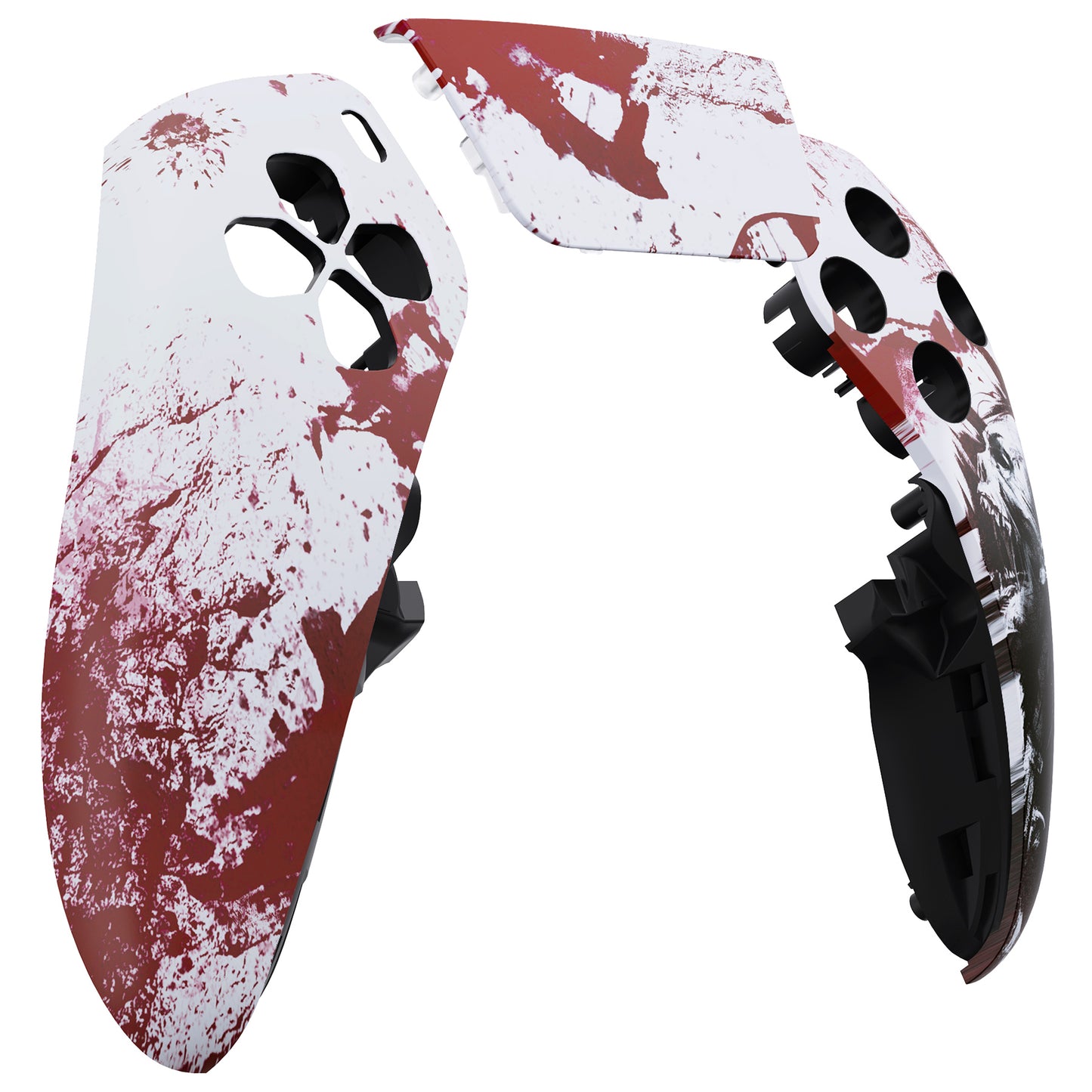 eXtremeRate Replacement Left Right Front Housing Shell with Touchpad Compatible with PS5 Edge Controller - Blood Zombie