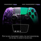 eXtremeRate Replacement Left Right Front Housing Shell with Touchpad Compatible with PS5 Edge Controller - Chameleon Green Purple