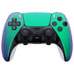 eXtremeRate Replacement Left Right Front Housing Shell with Touchpad Compatible with PS5 Edge Controller - Chameleon Green Purple