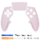 eXtremeRate Replacement Left Right Front Housing Shell with Touchpad Compatible with PS5 Edge Controller - Cherry Blossoms Pink