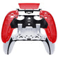 eXtremeRate Replacement Left Right Front Housing Shell with Touchpad Compatible with PS5 Edge Controller - Clear Red