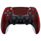 eXtremeRate Replacement Left Right Front Housing Shell with Touchpad Compatible with PS5 Edge Controller - Clear Red