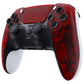 eXtremeRate Replacement Left Right Front Housing Shell with Touchpad Compatible with PS5 Edge Controller - Clear Red