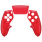 eXtremeRate Replacement Left Right Front Housing Shell with Touchpad Compatible with PS5 Edge Controller - Clear Red