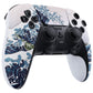 eXtremeRate Replacement Left Right Front Housing Shell with Touchpad Compatible with PS5 Edge Controller - The Great Wave eXtremeRate