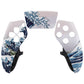 eXtremeRate Replacement Left Right Front Housing Shell with Touchpad Compatible with PS5 Edge Controller - The Great Wave eXtremeRate