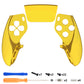 eXtremeRate Replacement Left Right Front Housing Shell with Touchpad Compatible with PS5 Edge Controller - Chrome Gold