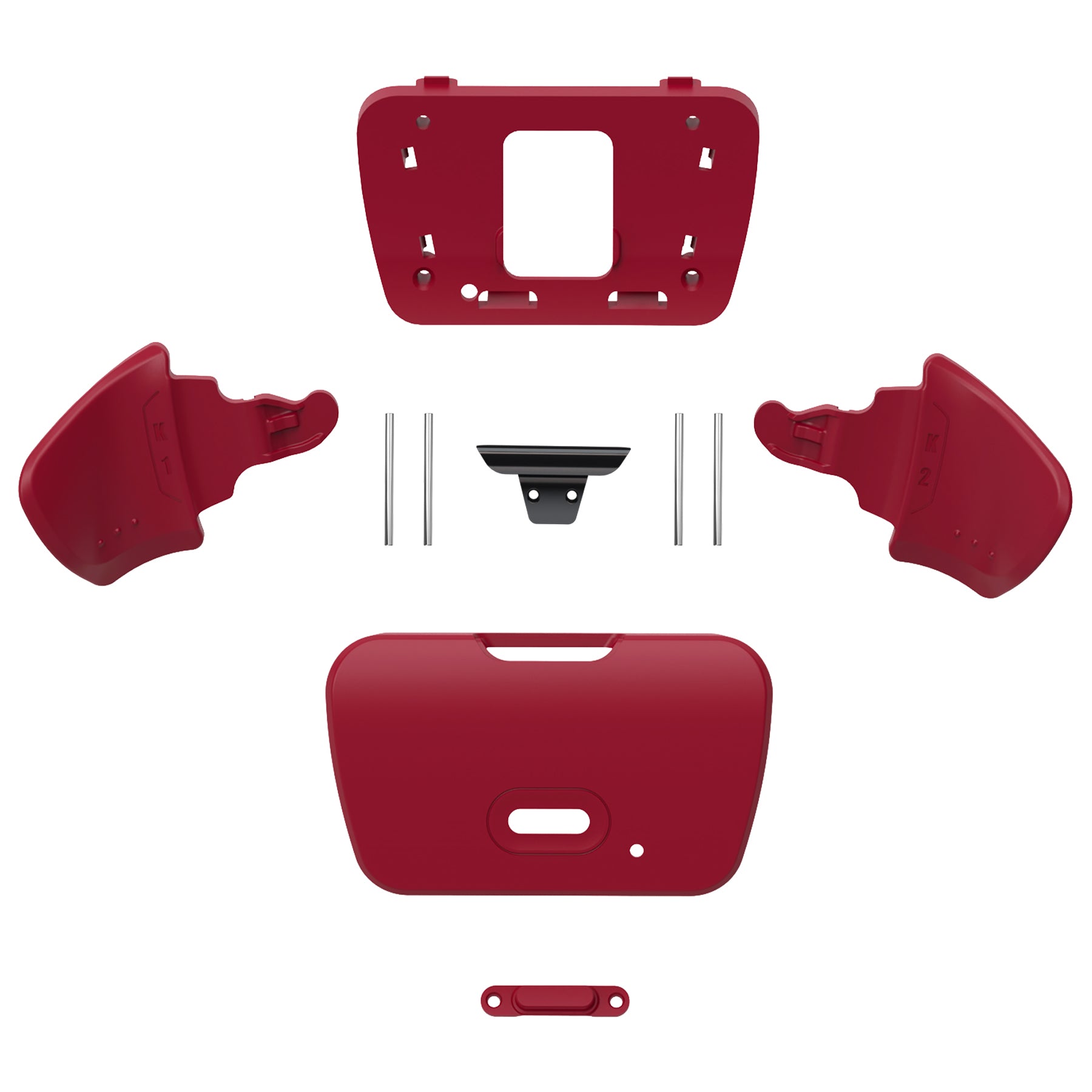 eXtremeRate Replacement Redesigned K1 K2 Back Buttons for eXtremerate RISE Remap Kit, Compatible with PS5 Controller - Volcanic Red eXtremeRate