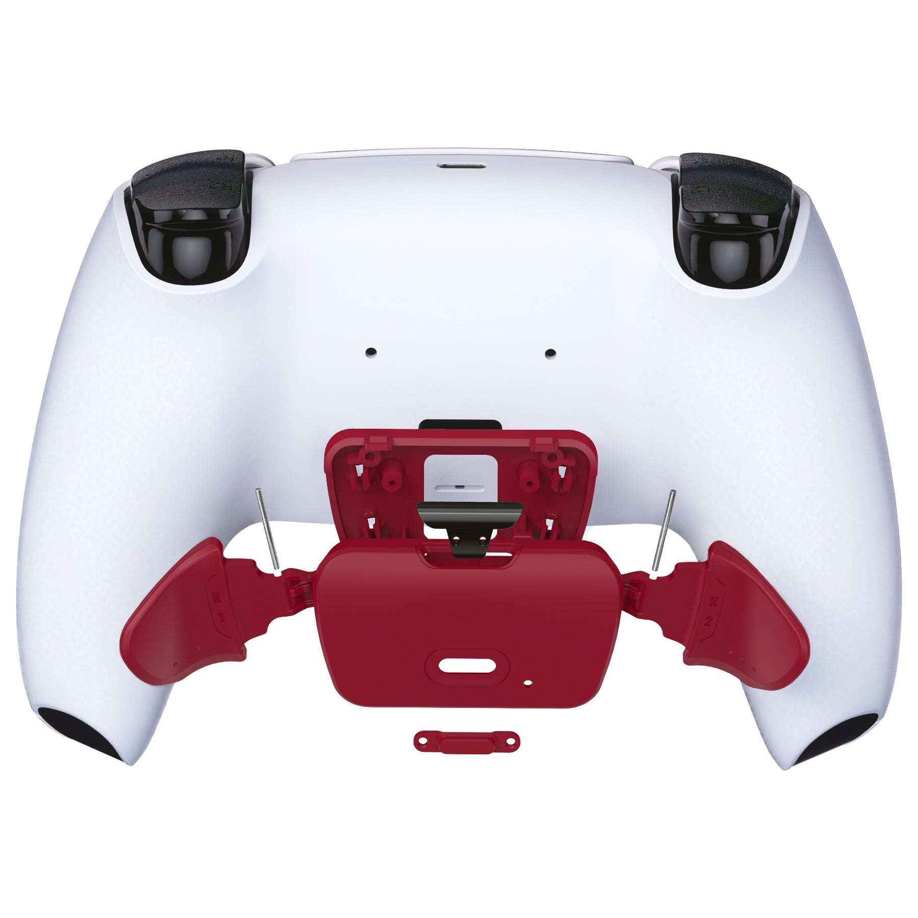 eXtremeRate Replacement Redesigned K1 K2 Back Buttons for eXtremerate RISE Remap Kit, Compatible with PS5 Controller - Volcanic Red eXtremeRate