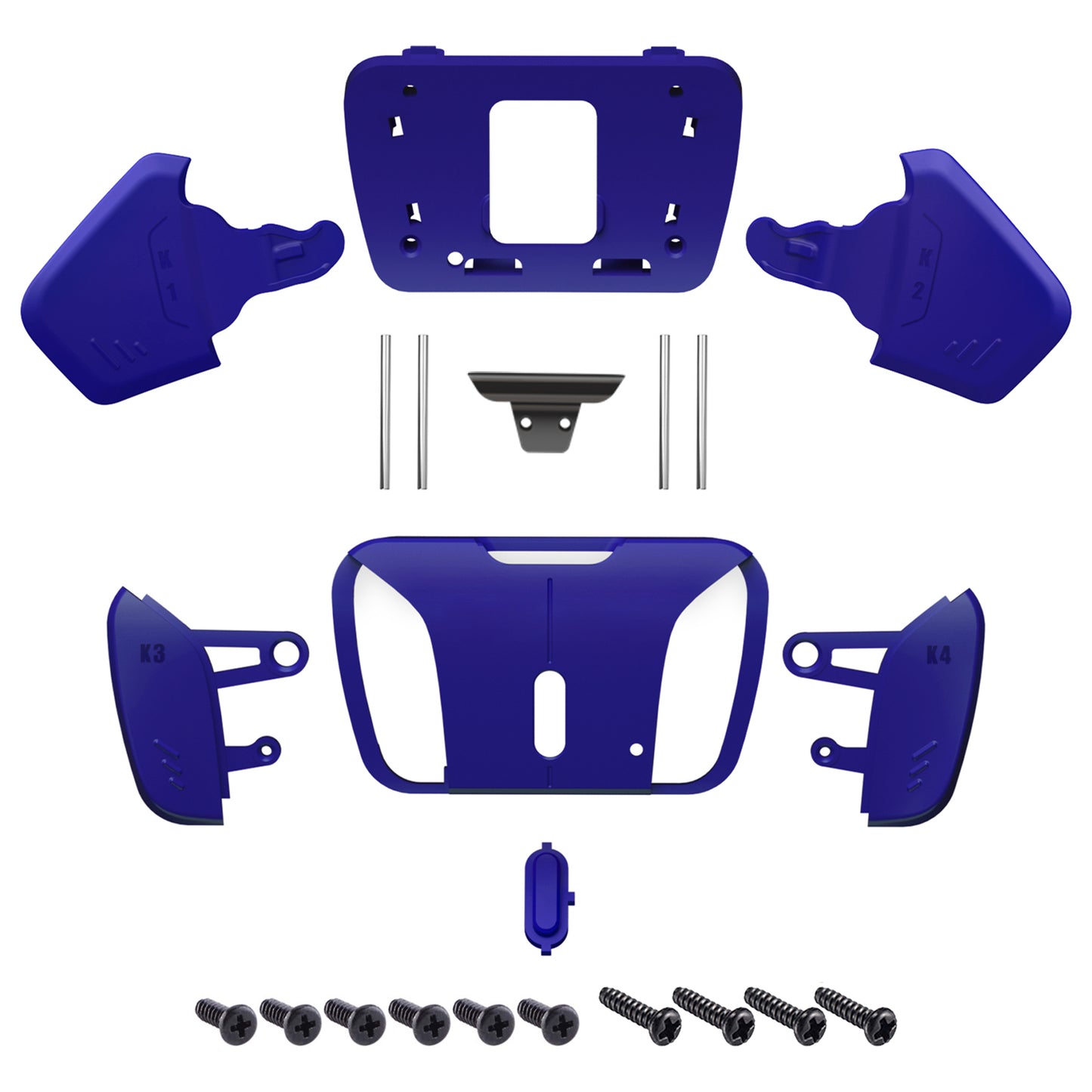 eXtremeRate Replacement Redesigned K1 K2 K3 K4 Back Buttons Housing Shell for eXtremeRate RISE4 Remap Kit, Compatible with PS5 Controller - Cobalt Blue