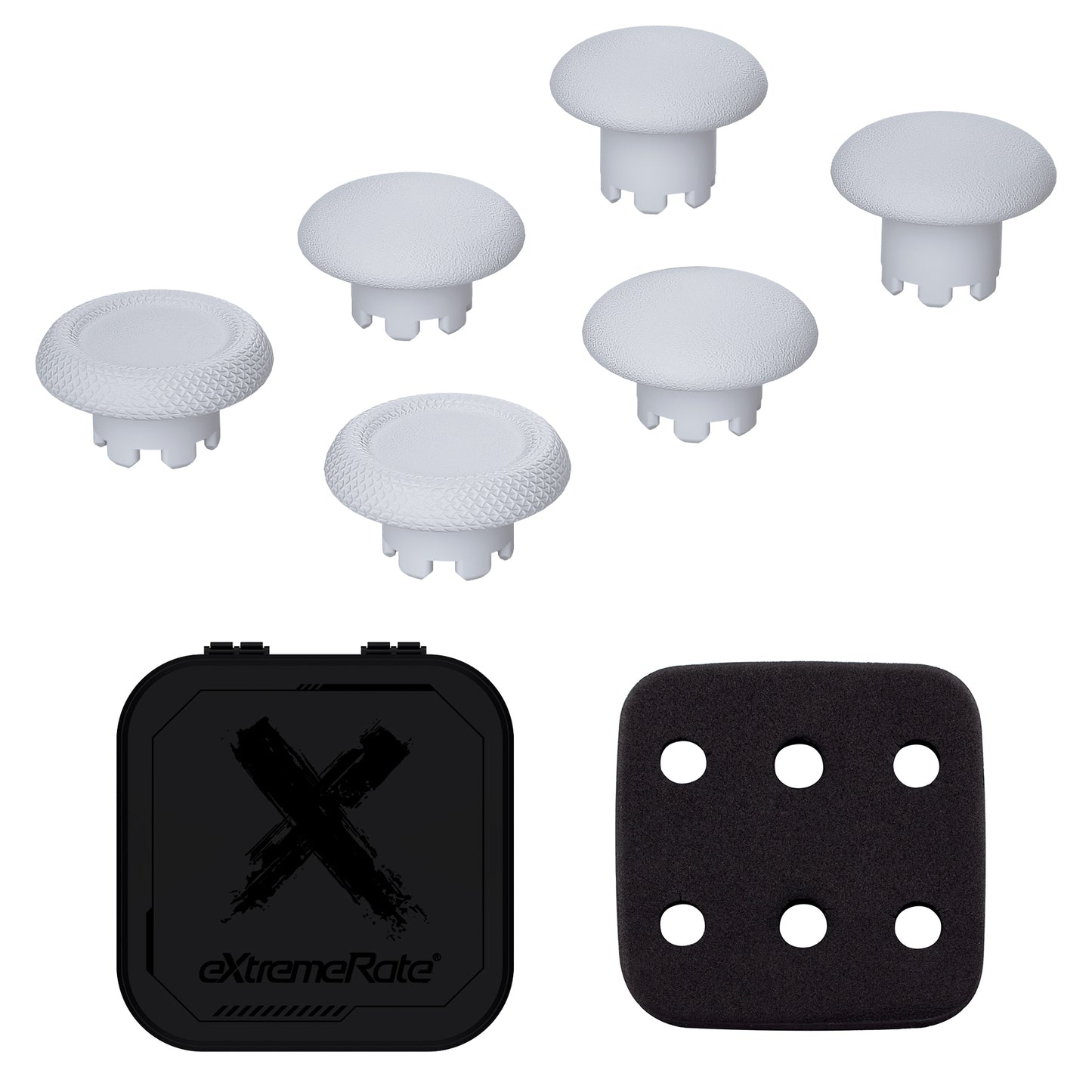 eXtremeRate Replacement Swappable Thumbsticks for PS5 Edge Controller - Solid White eXtremeRate