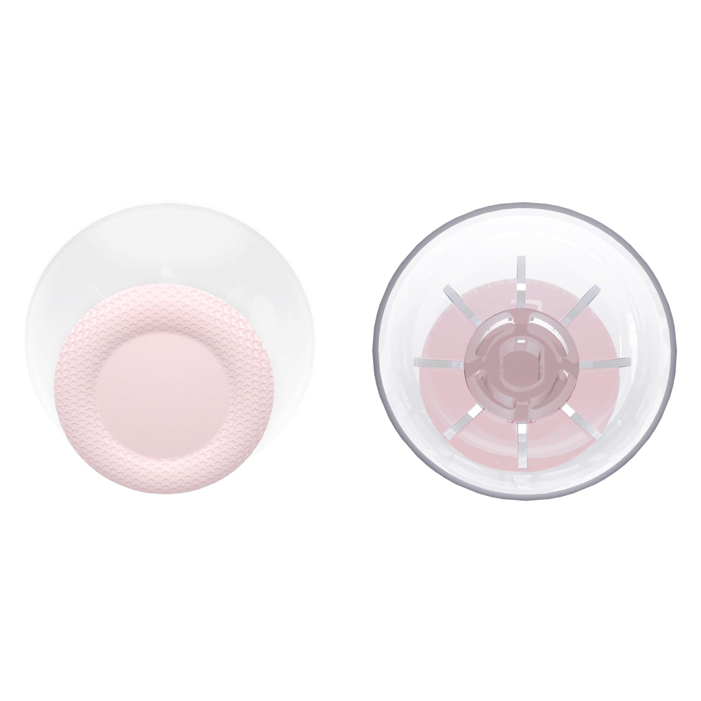 eXtremeRate Replacement Thumbsticks Analog Stick Joystick Compatible with PS5 & PS4 All Model Controller - Clear & Cherry Blossoms Pink