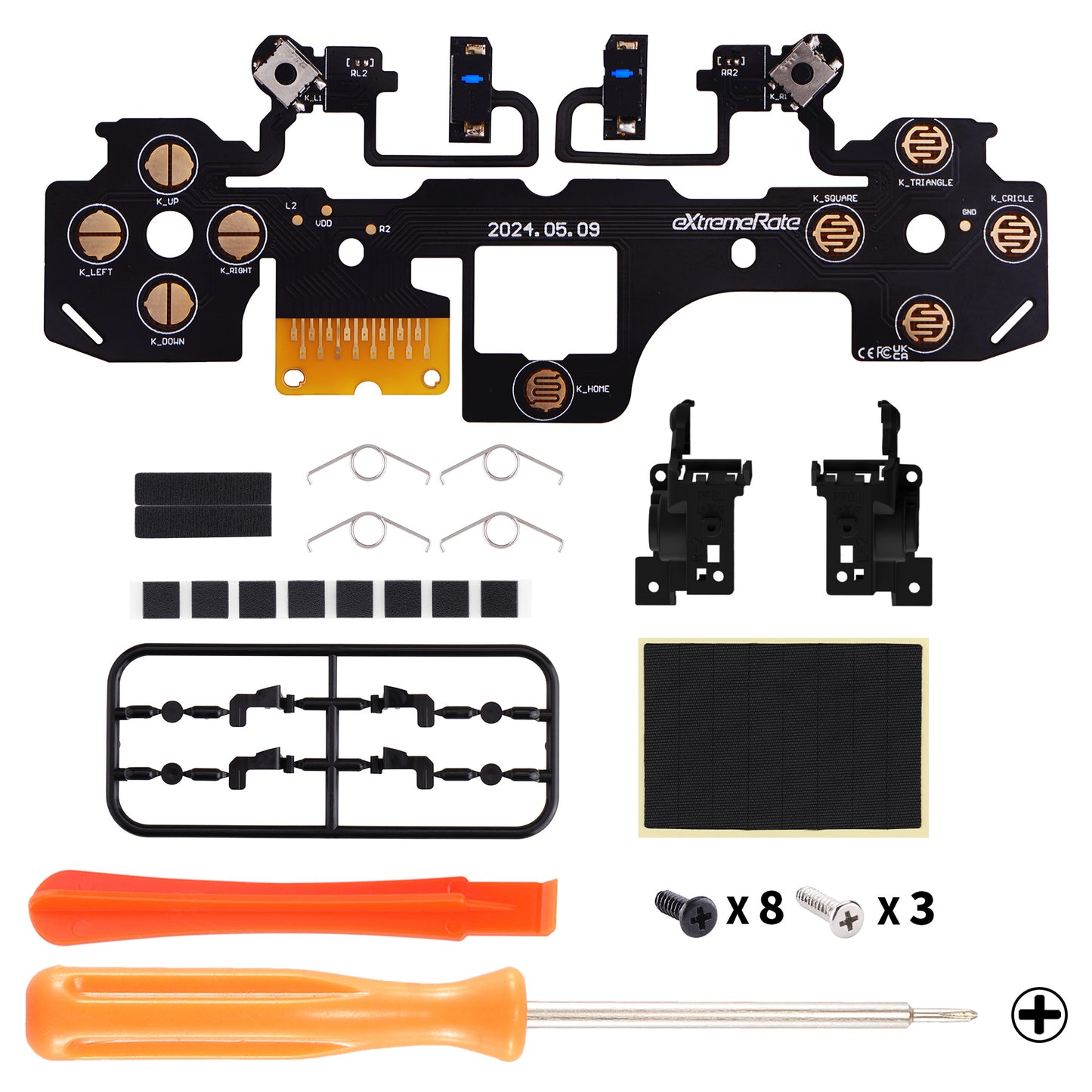 eXtremeRate Shoulder Buttons Micro Switch - Light Version Tactile Clicky Hair Trigger Kit for PS5 Controller BDM-030