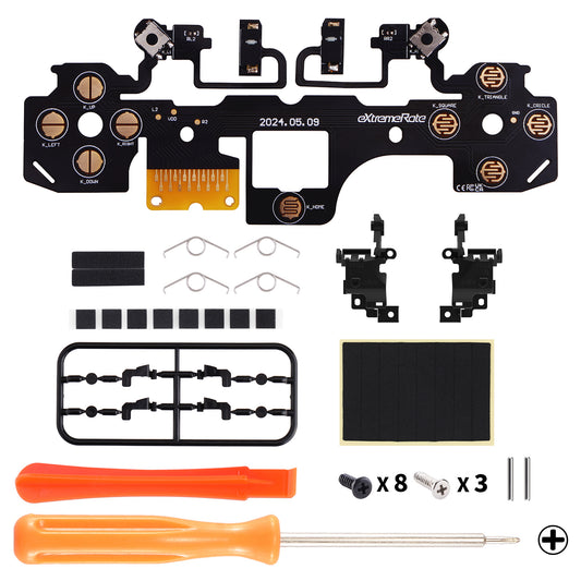 eXtremeRate Shoulder Buttons Micro Switch - Strong Version Tactile Clicky Hair Trigger Kit V2 for PS5 Controller BDM-050