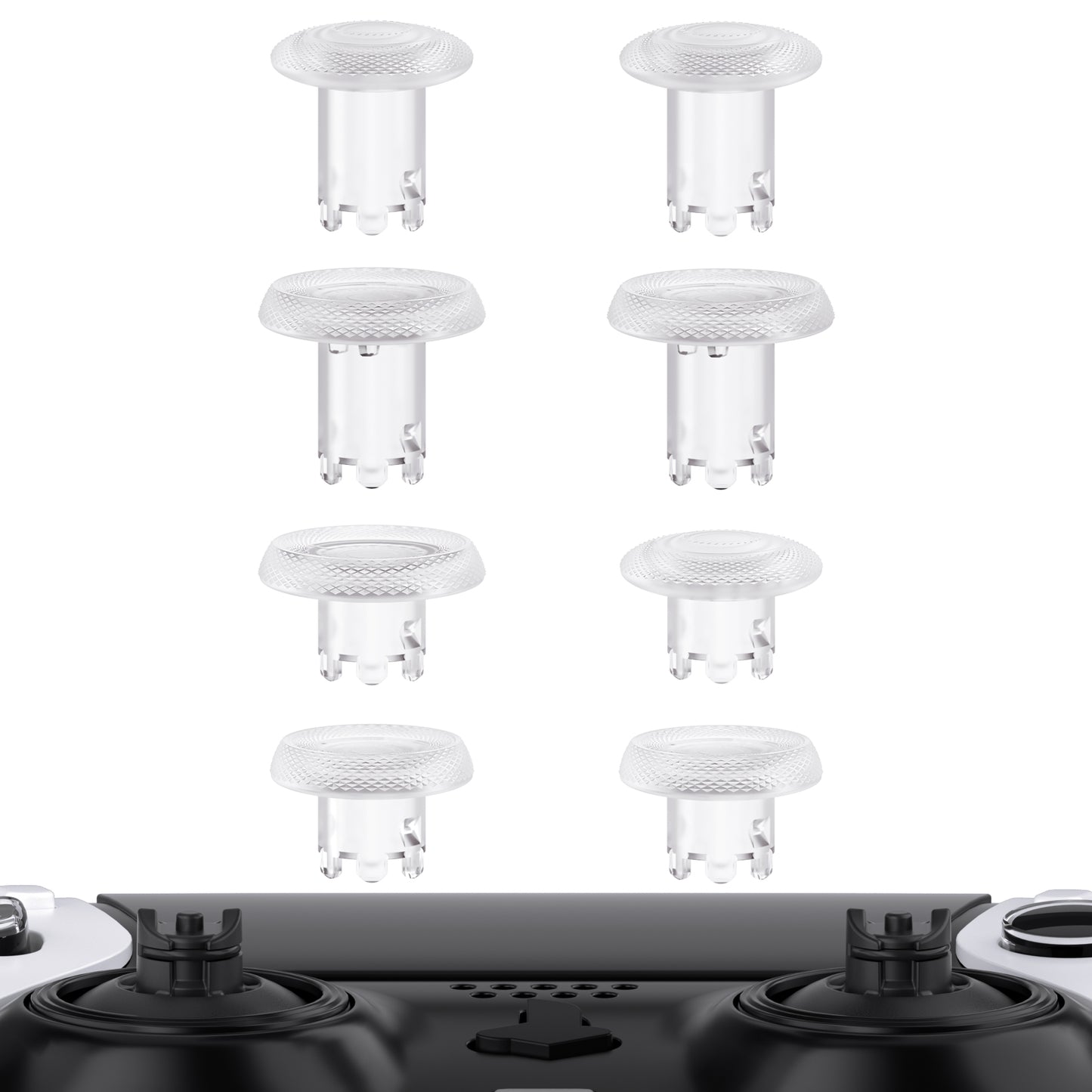 eXtremeRate ThumbsGear Interchangeable Thumbsticks for PS5 Edge Controller - Clear