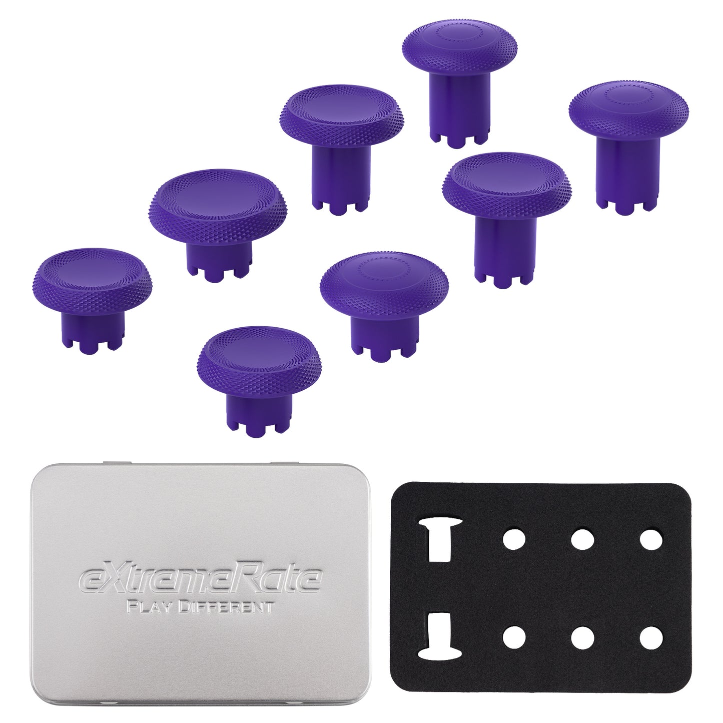 eXtremeRate ThumbsGear Interchangeable Thumbsticks for PS5 Edge Controller - Purple