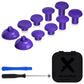 eXtremeRate ThumbsGear V2 Interchangeable Ergonomic Thumbstick with 3 Height Convex & Concave Grips Adjustable Joystick for PS5 & PS4 Controller - Purple eXtremeRate