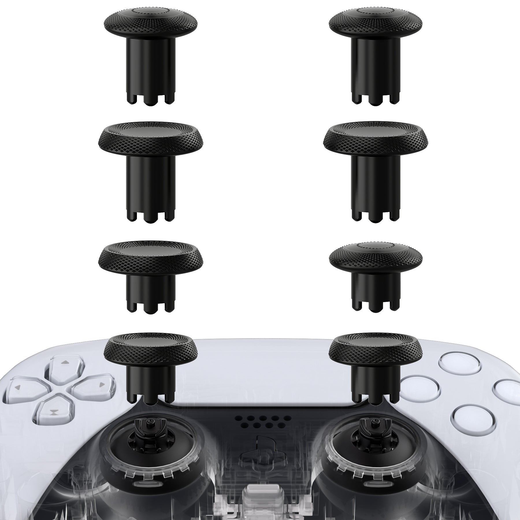 eXtremeRate ThumbsGear V3 Interchangeable Ergonomic Thumbstick for PS5 & PS4 Controller - Black eXtremeRate