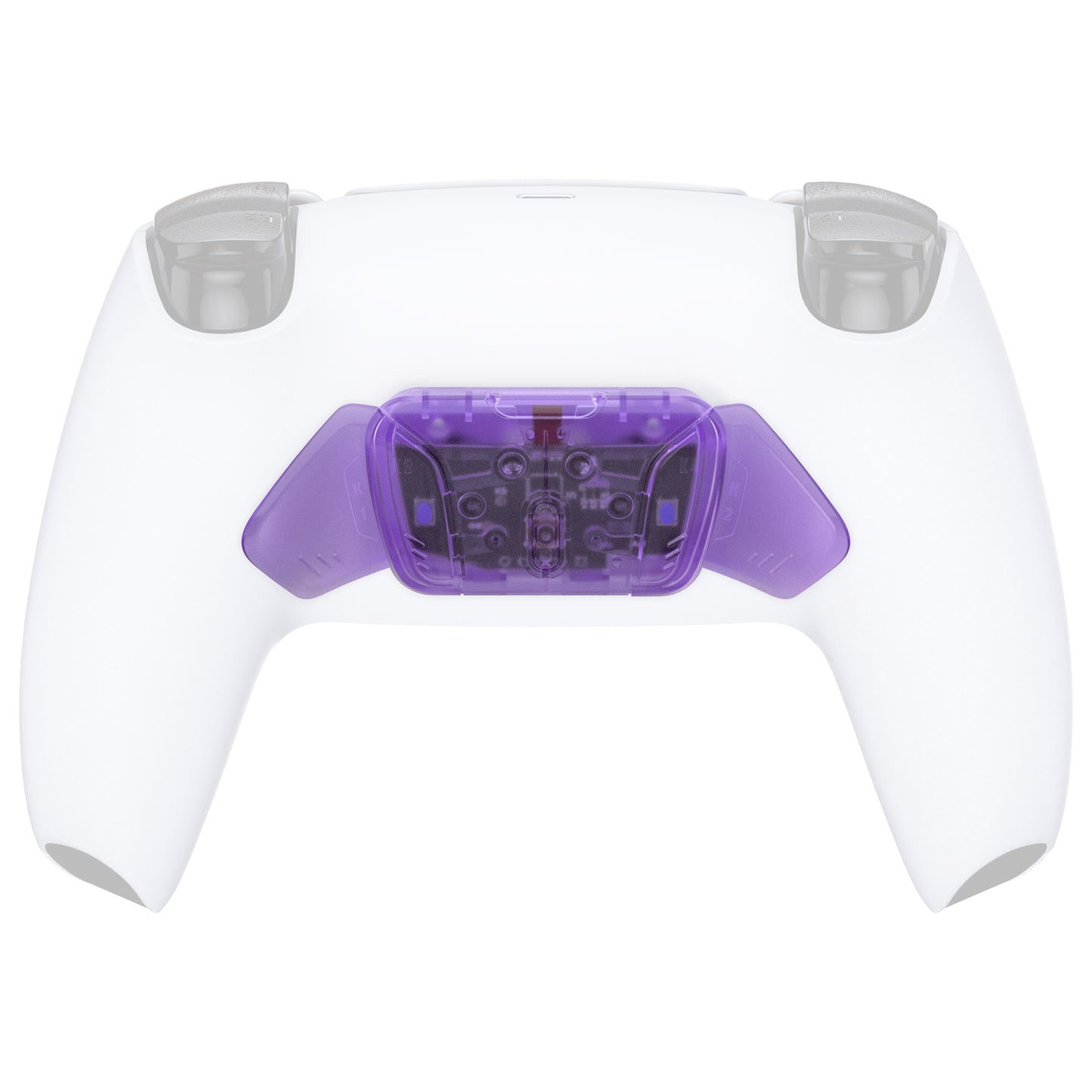 eXtremeRate Turn RISE to RISE4 Kit – Redesigned K1 K2 K3 K4 Back Buttons Housing & Remap PCB Board for eXtremeRate RISE & RISE4 Remap kit, Compatible with PS5 Controller - Clear Atomic Purple