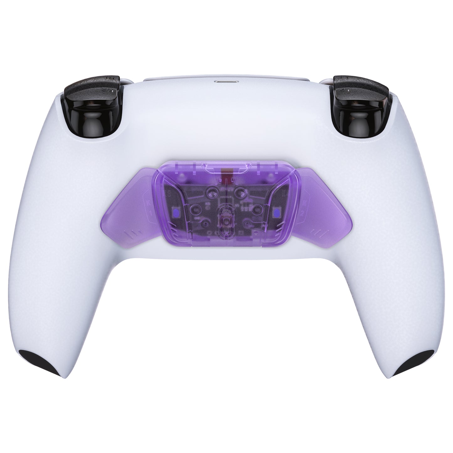 eXtremeRate Turn RISE to RISE4 Kit – Redesigned K1 K2 K3 K4 Back Buttons Housing & Remap PCB Board for eXtremeRate RISE & RISE4 Remap kit, Compatible with PS5 Controller - Clear Atomic Purple