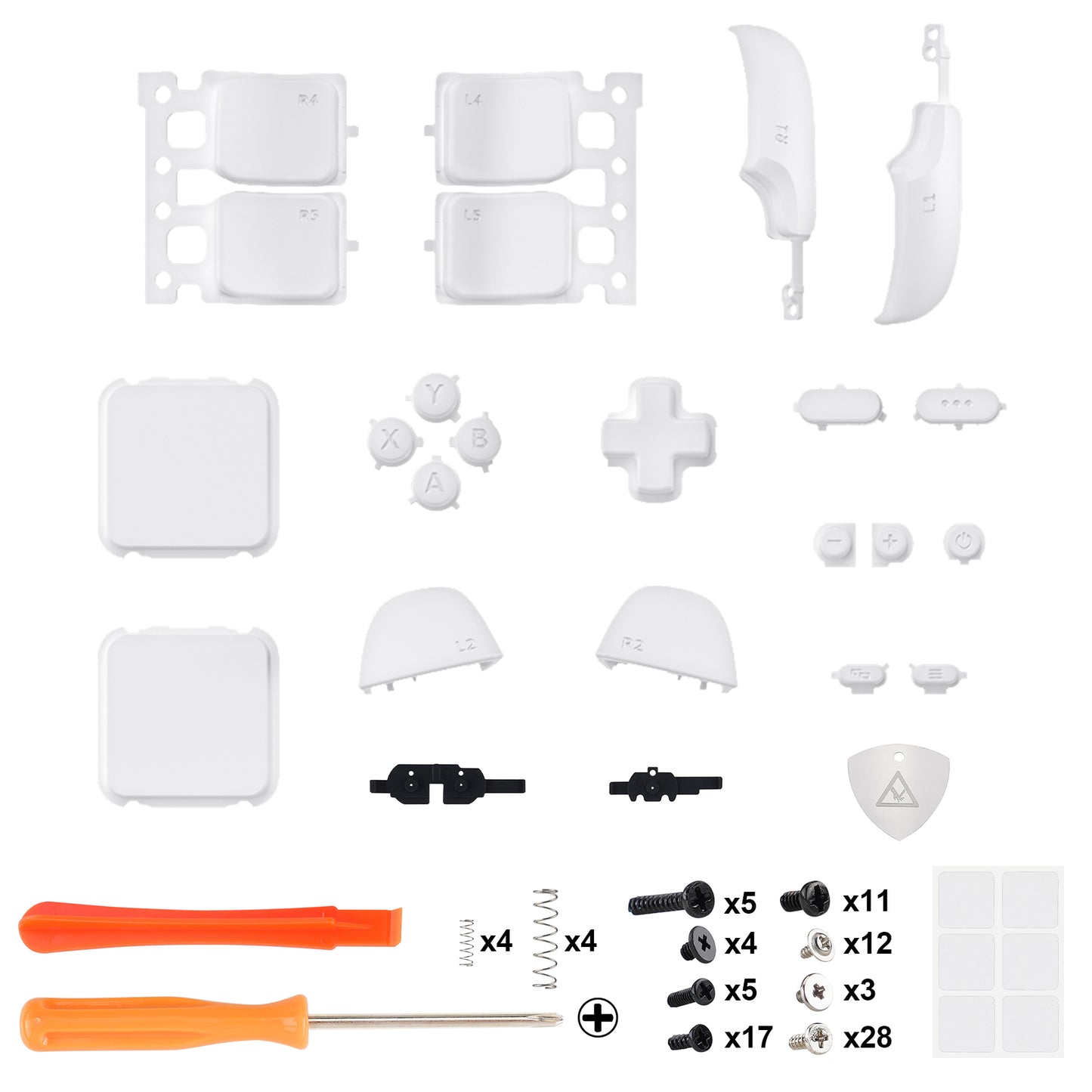 eXtremeRate Retail White Replacement Full Set Buttons for Steam Deck Console - JESDP001