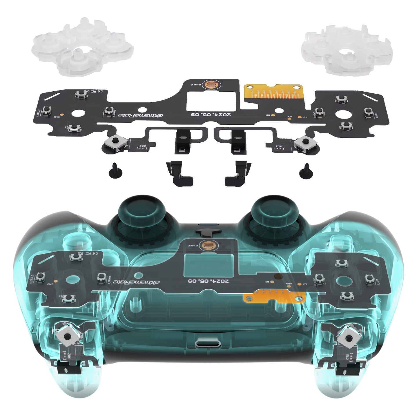 eXtremeRate Whole Set - Strong Version Clicky Kit for PS5 Controller BDM-030, Custom Micro Switch L2R2 Face Buttons Clicky Kit and Tactile L1R1 Keys Mouse Click for PS5 Controller