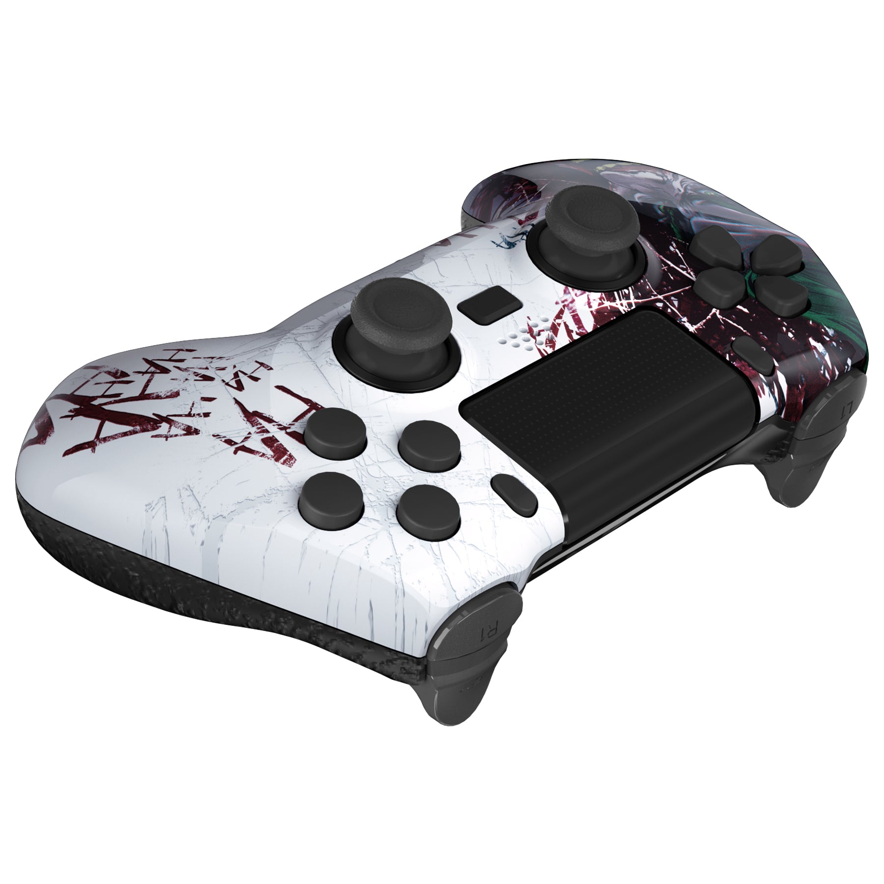 eXtremeRate Retail Clown HAHAHA DECADE Tournament Controller (DTC) Upgrade Kit for ps4 Controller JDM-040/050/055, Upgrade Board & Ergonomic Shell & Back Buttons & Trigger Stops - Controller NOT Included - P4MG011