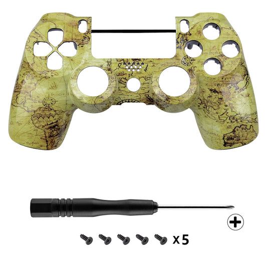 eXtremeRate Retail Map for Age of Discovery Front Housing Shell Faceplate Cover for ps4 Slim ps4 Pro Controller (CUH-ZCT2 JDM-040 JDM-050 JDM-055) - SP4FT28