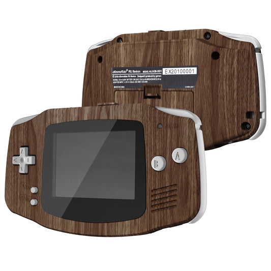 eXtremeRate Retail IPS Ready Upgraded Wood Grain GBA Replacement Shell Full Housing Cover Buttons for Gameboy Advance - Compatible with Both IPS & Standard LCD - Console & IPS Screen NOT Included - TAGS2001