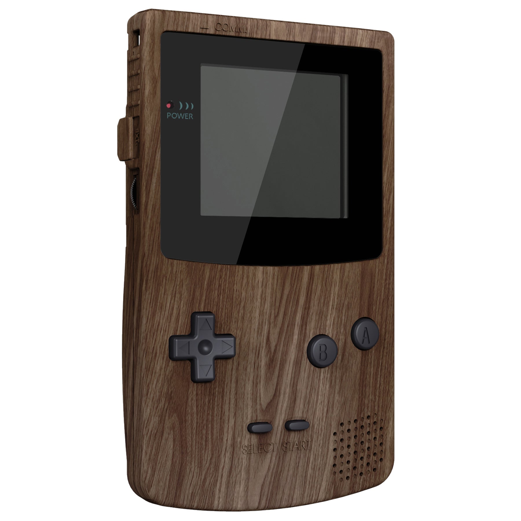 eXtremeRate Retail IPS Ready Upgraded eXtremeRate Wood Grain GBC Replacement Shell Full Housing Cover with Buttons for Gameboy Color - Fit for GBC OSD IPS & Regular IPS & Standard LCD - Console & IPS Screen NOT Included - QCBS2001