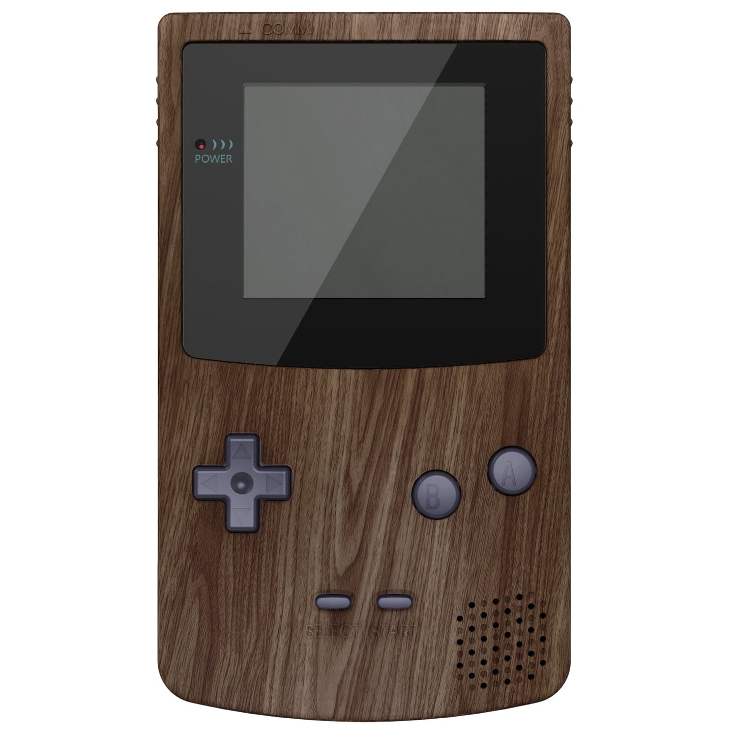 eXtremeRate Retail IPS Ready Upgraded eXtremeRate Wood Grain GBC Replacement Shell Full Housing Cover with Buttons for Gameboy Color - Fit for GBC OSD IPS & Regular IPS & Standard LCD - Console & IPS Screen NOT Included - QCBS2001